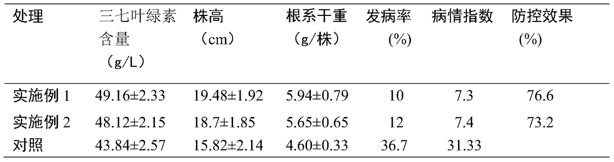 A kind of method for covering substrate to inhibit Panax notoginseng root rot