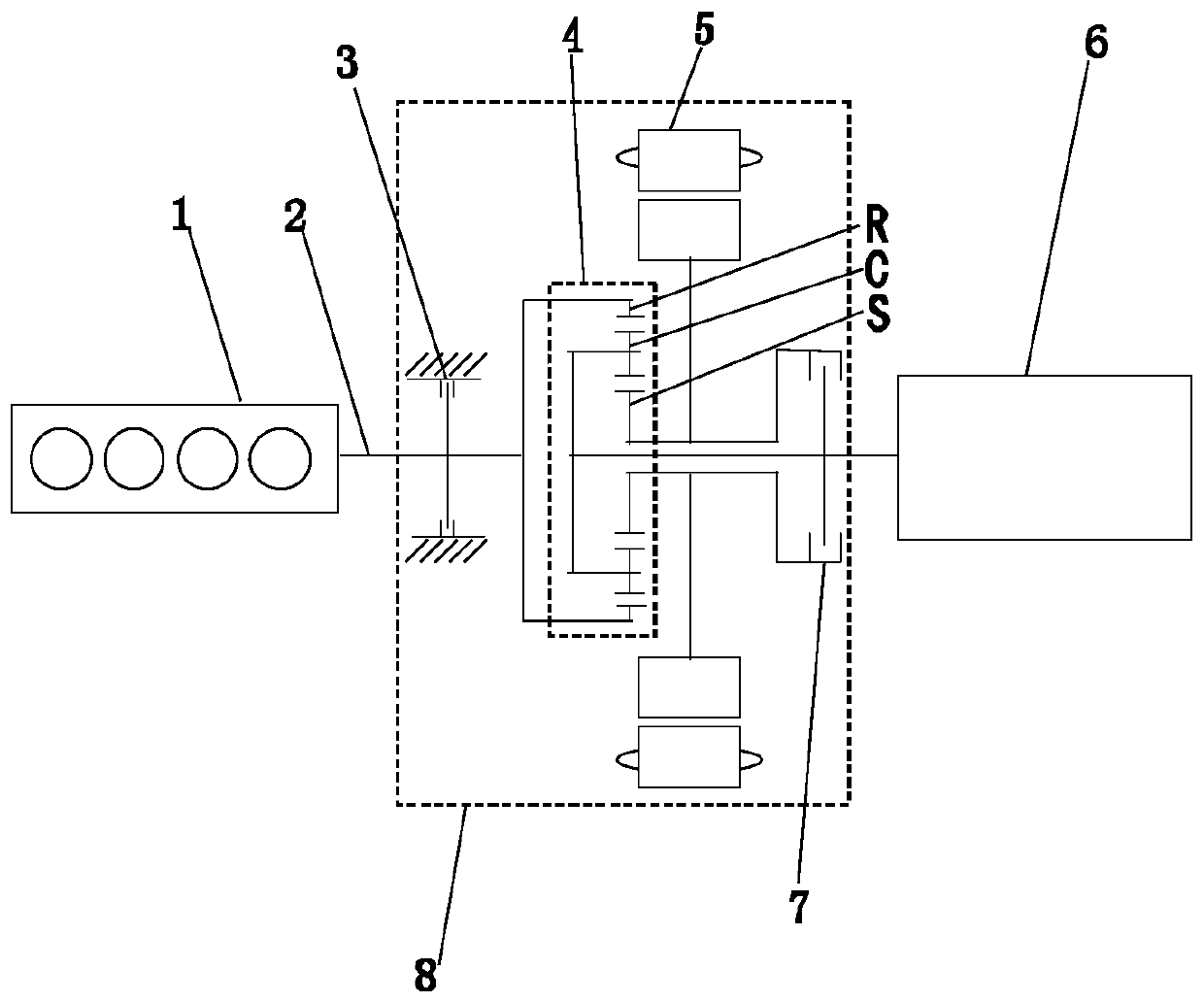 A gasoline-electric hybrid transmission for automobiles