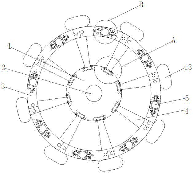 Copper wire take-up reel opening and closing reinforcing device