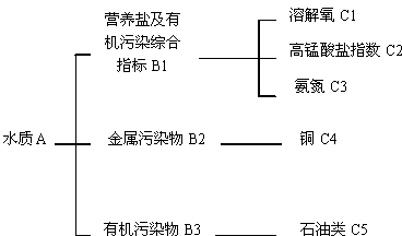 Surface water quality evaluation method based on combined weight