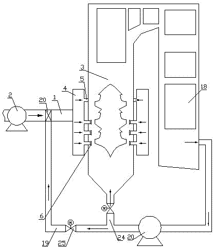 Burning system of heavy oil boiler and method thereof