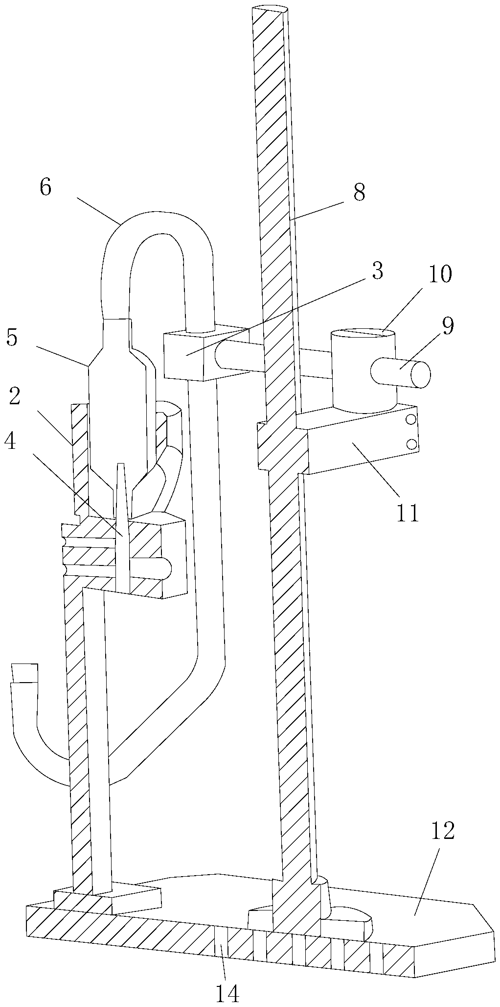 Positioning tool suitable for automatic welding of exhaust pipes and silencers through robot