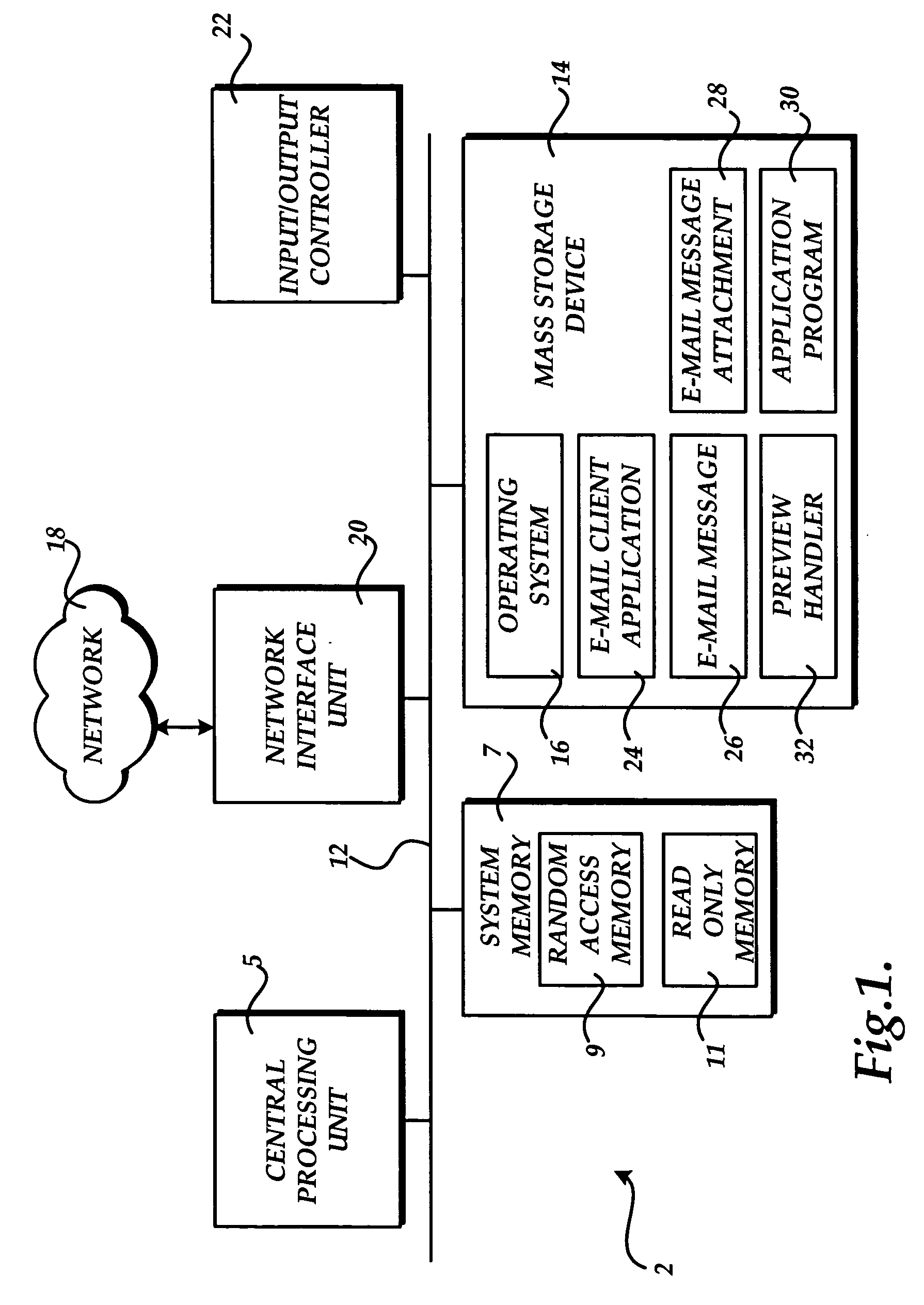 Method and computer-readable medium for previewing and performing actions on attachments to electronic mail messages