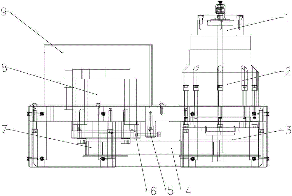 Rotary table mechanism mated with three-axis vertical type engraving and milling high-speed machine