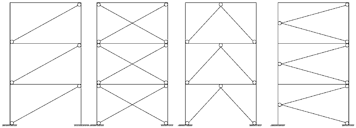 The steel truss support capable of opening the door opening and the steel truss cylinder structure with this support