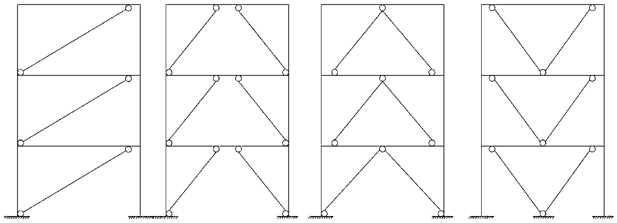 The steel truss support capable of opening the door opening and the steel truss cylinder structure with this support