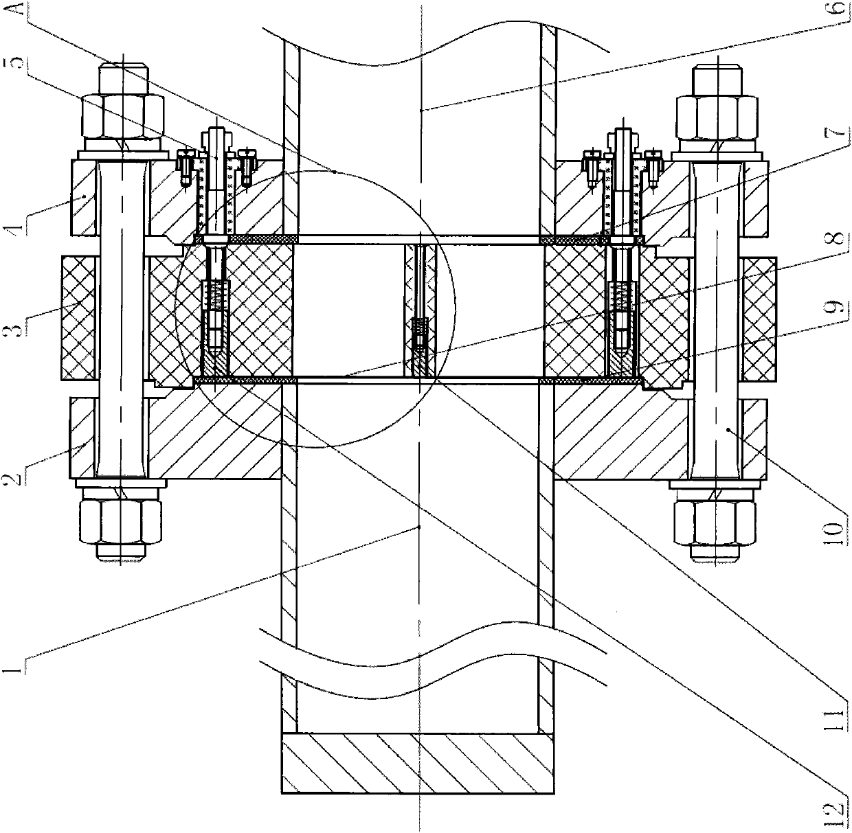 Film-breaking device of electric film-breaking shock tube