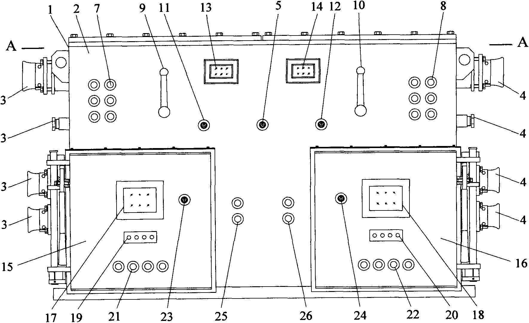 Dual-power dual-fan integrated switch with preferred main power