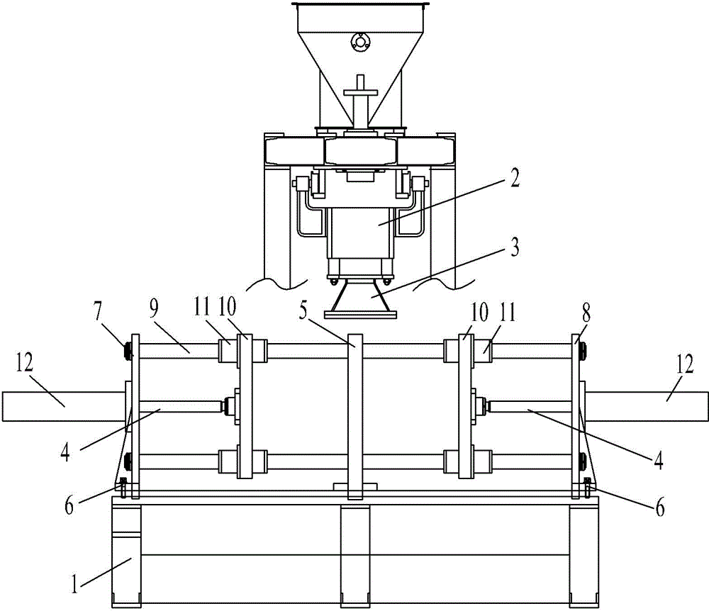 Vertical-parting core shooting machine