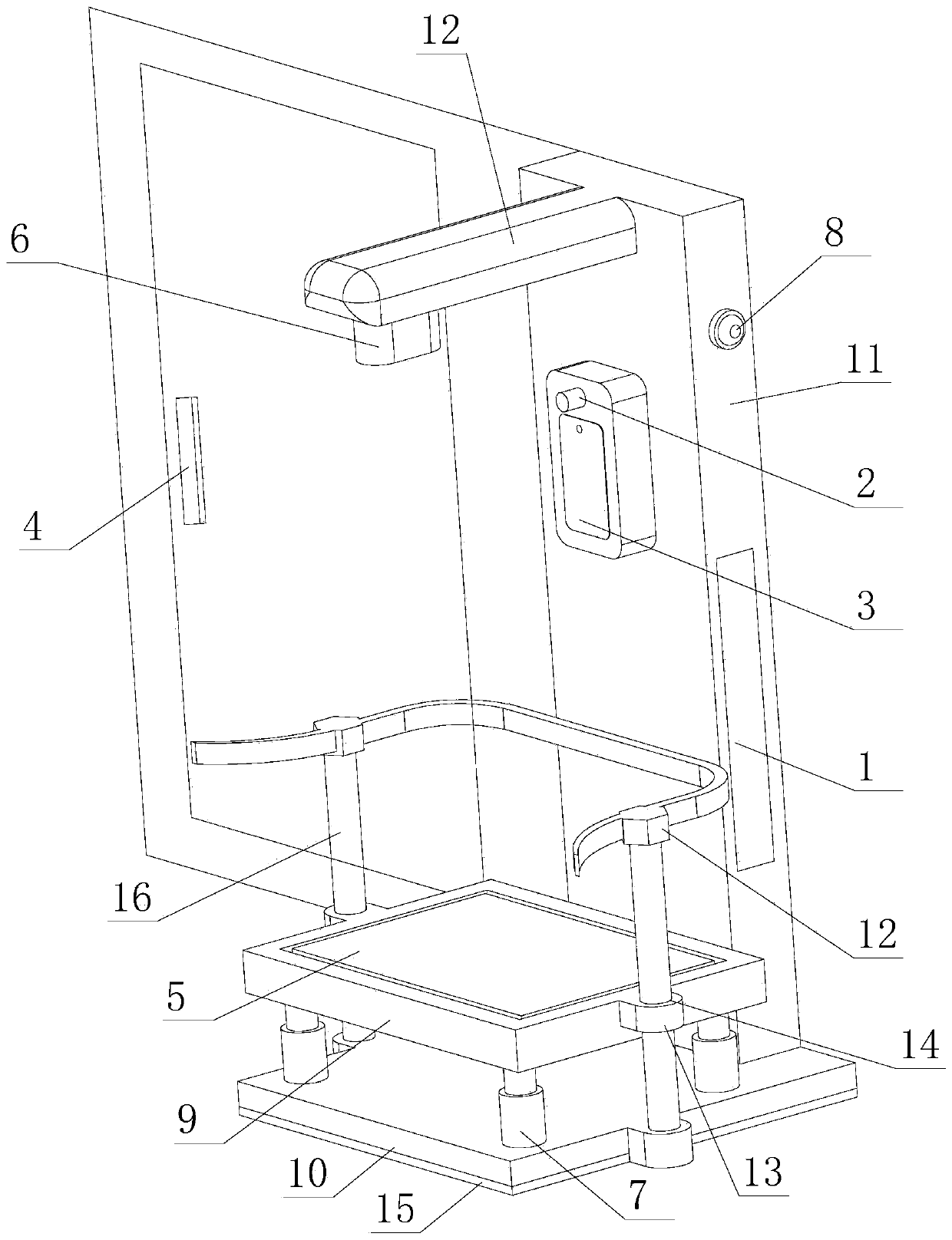 Face recognition access control system device for channel temperature measurement