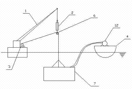 Device and method for installing deep sea submarine storage tank