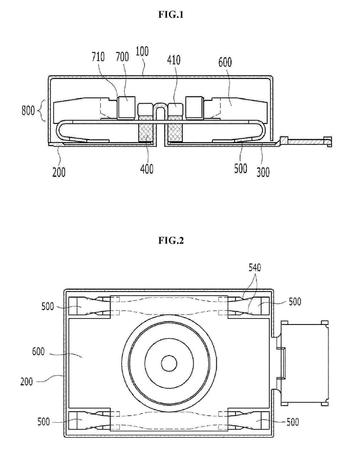 Linear vibration generator including plate type spring having bent portion