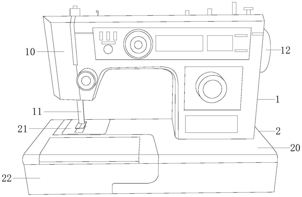 Sewing machine capable of cleaning material flocks