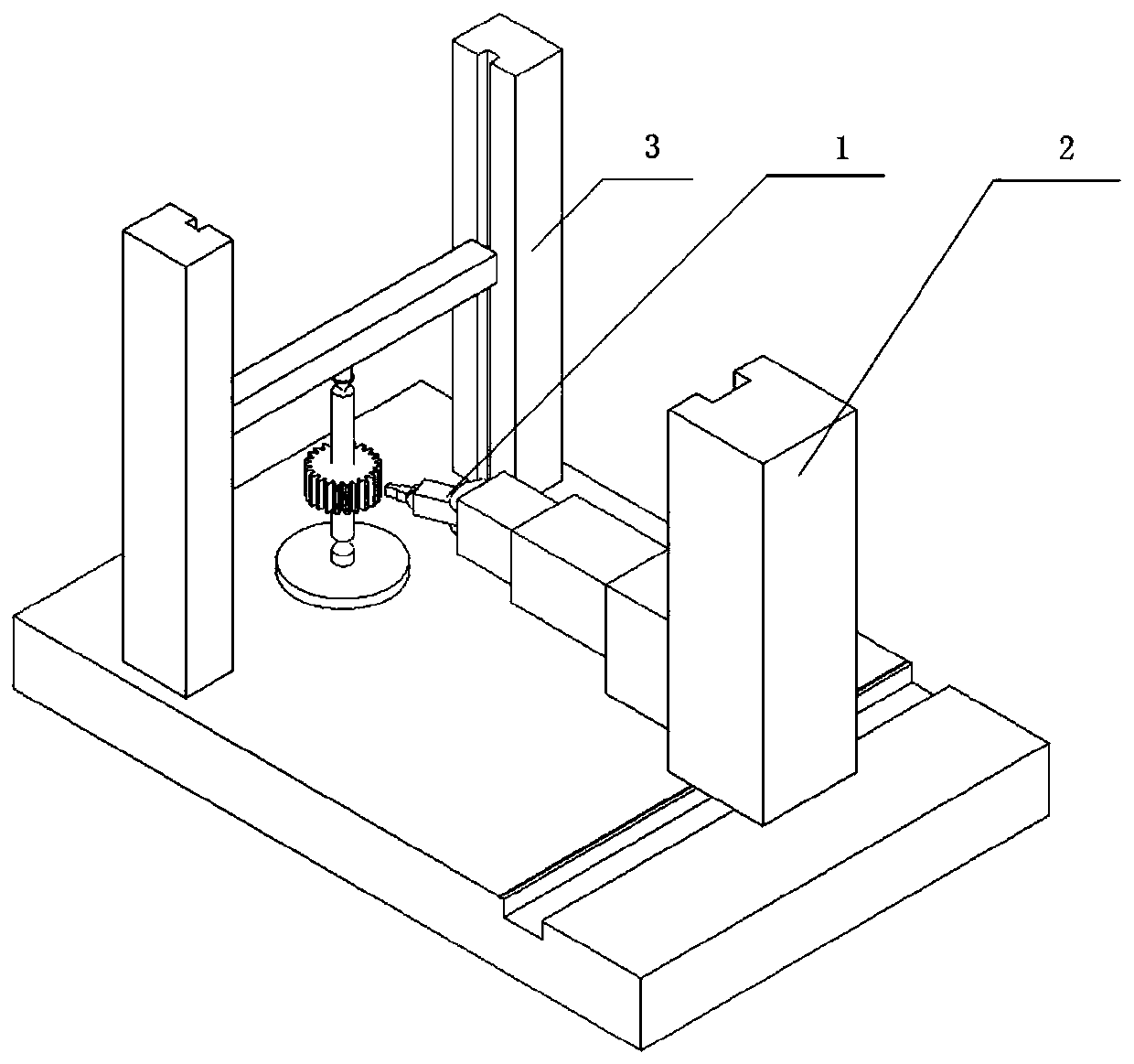 A six-axis laser gear measuring device