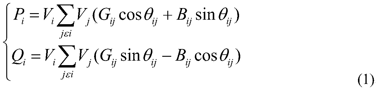 Method for calculating multimachine balance probability power flow