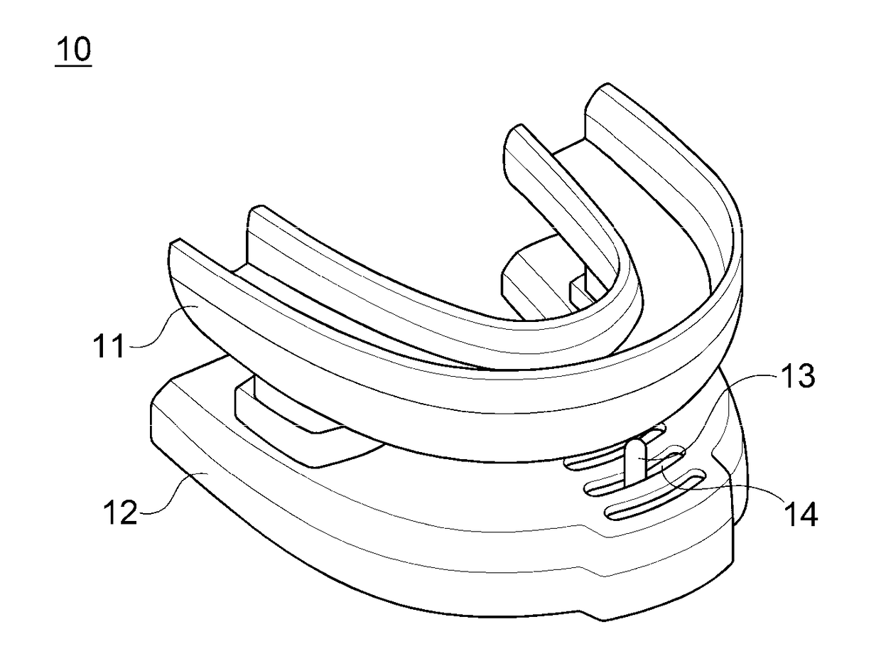 Device for moving lower jaw forward