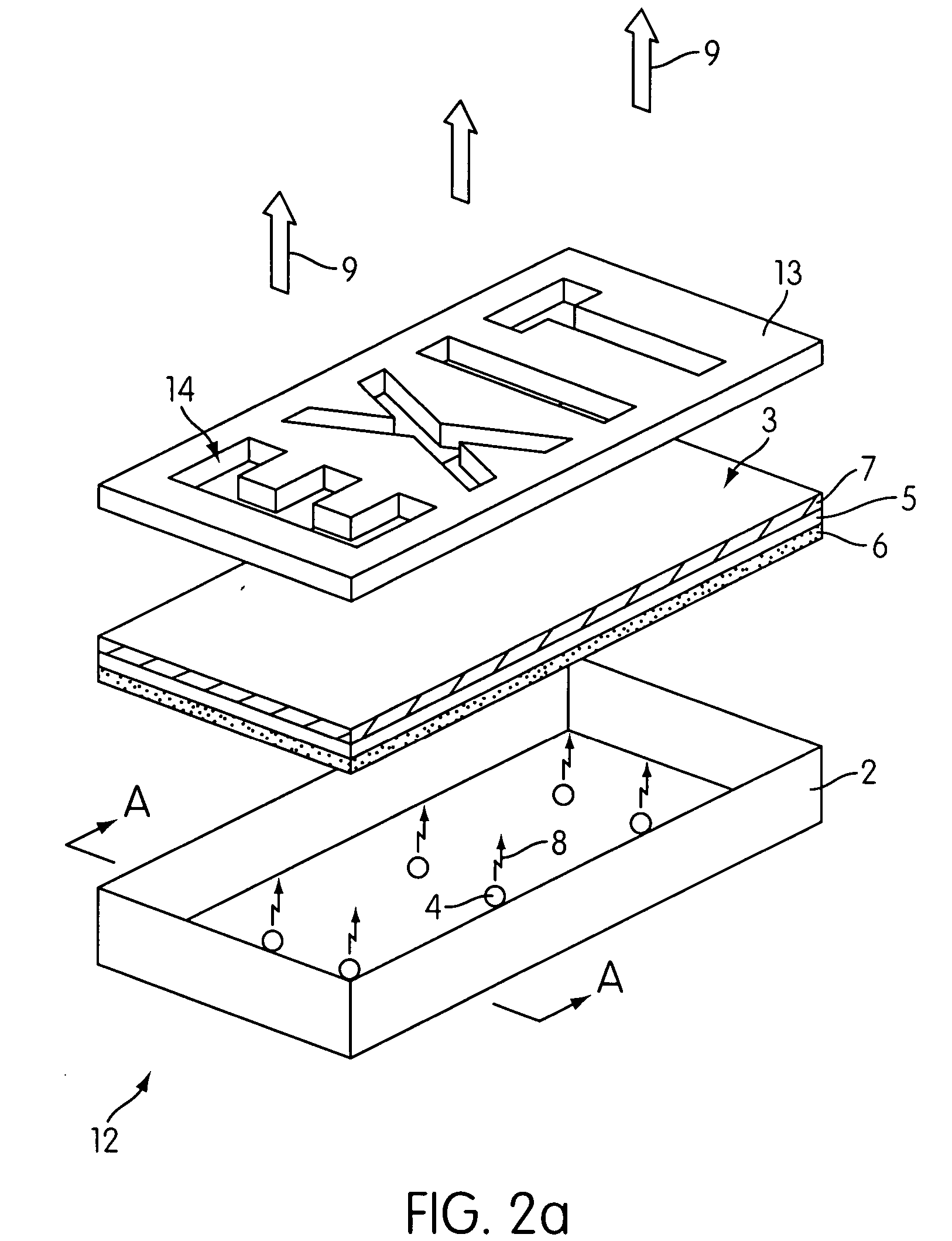 Light emitting sign and display surface therefor