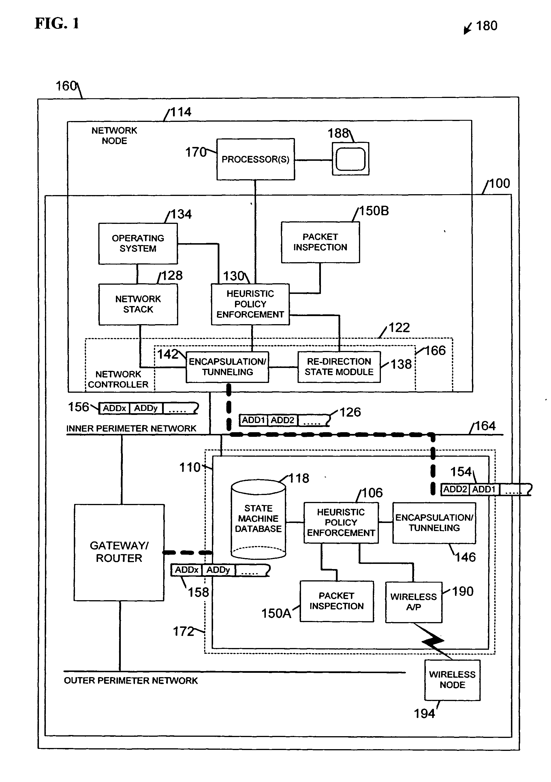 Hybrid distributed firewall apparatus, systems, and methods
