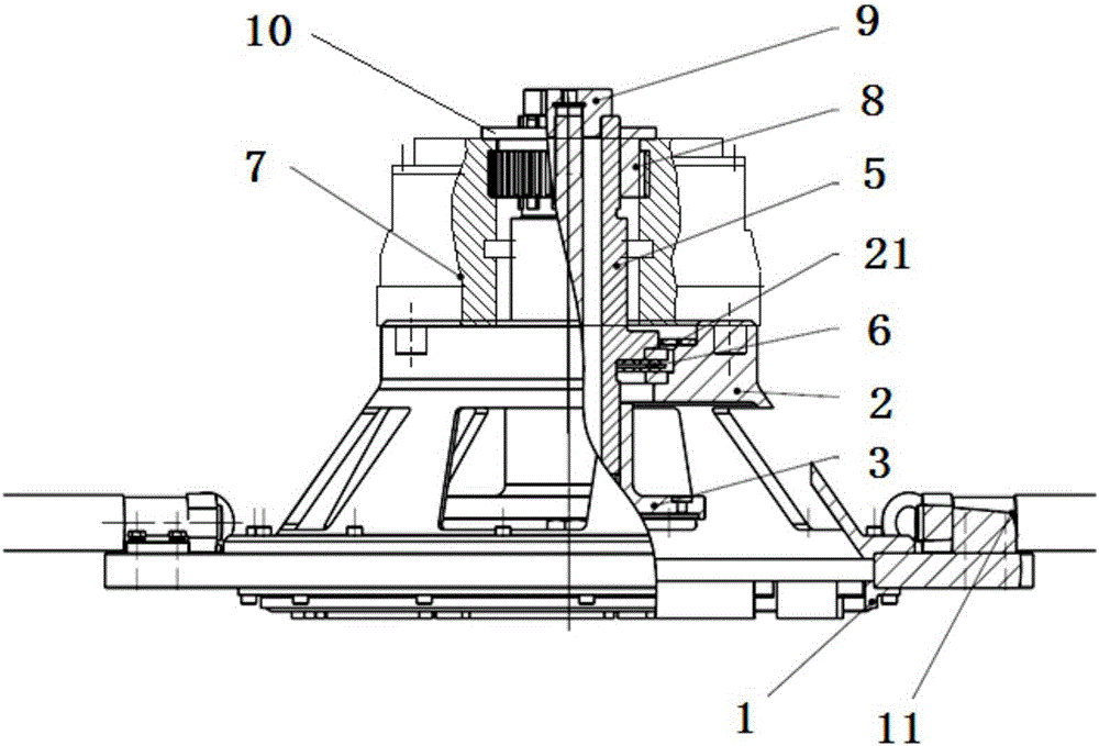 Disassembling and assembling device for high-pressure turbine front baffle