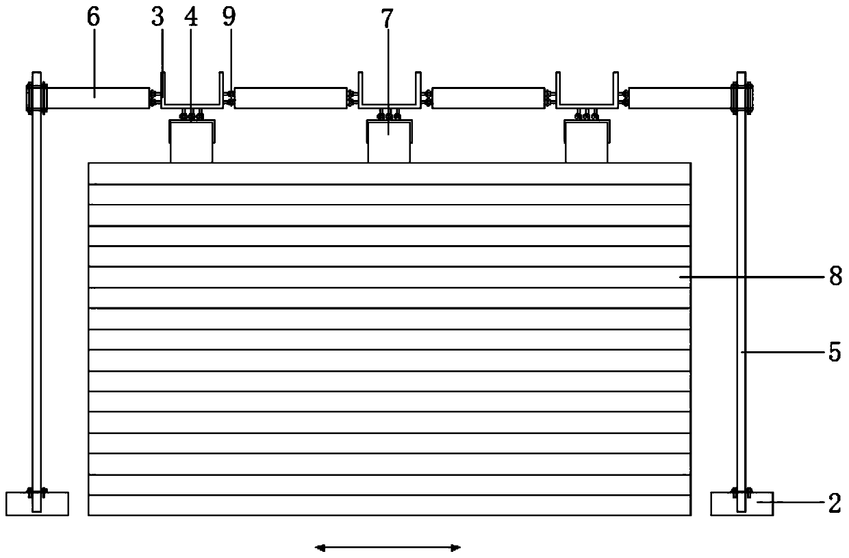 Vibration table test loading device with load decoupling function and using method