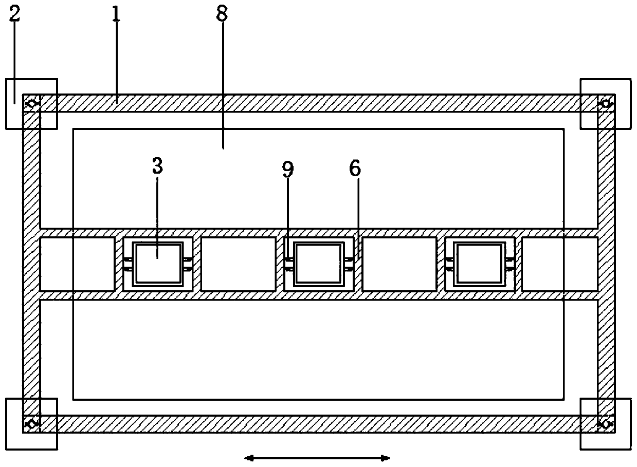 Vibration table test loading device with load decoupling function and using method