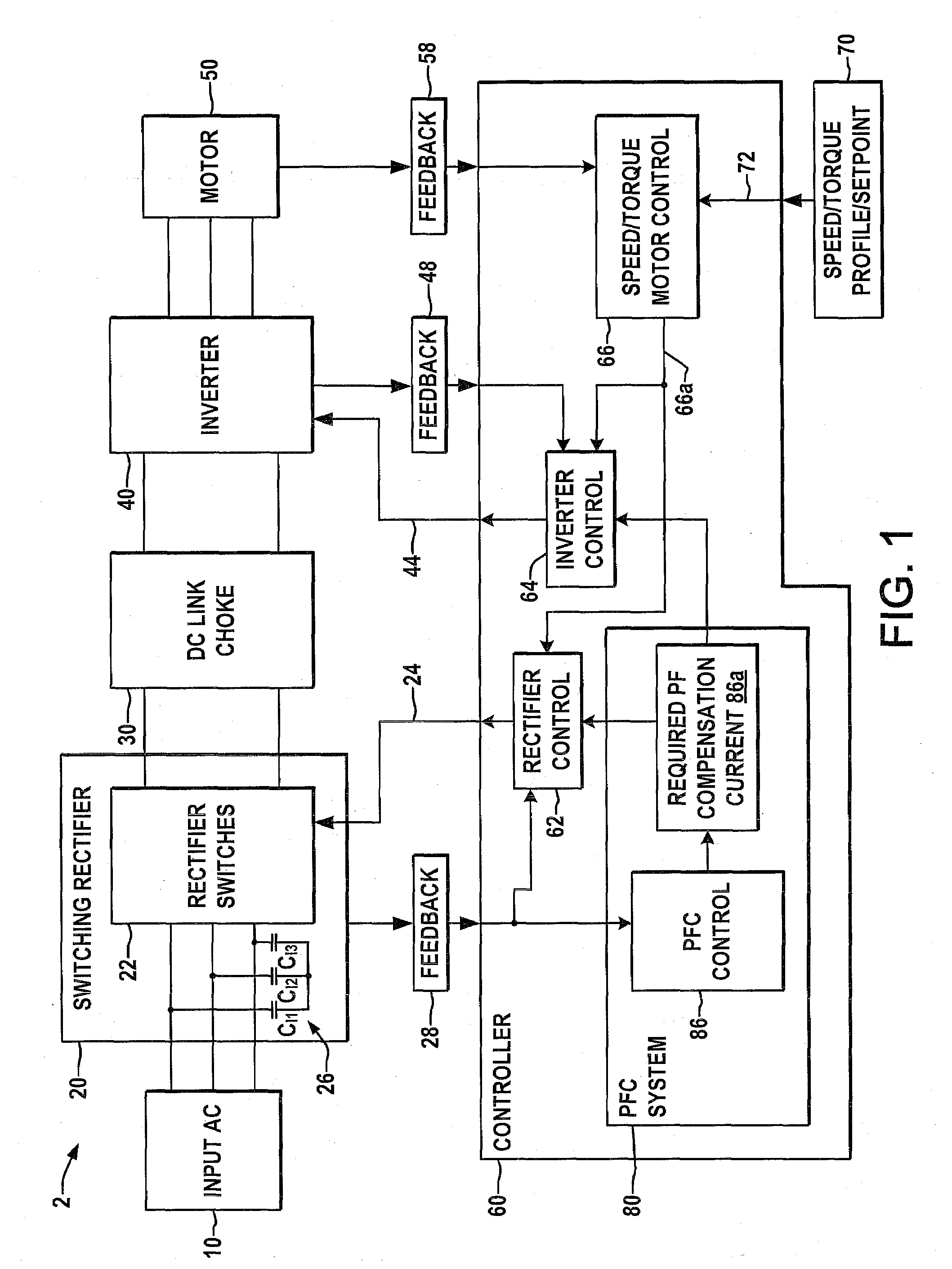 Systems and methods for improved motor drive power factor control