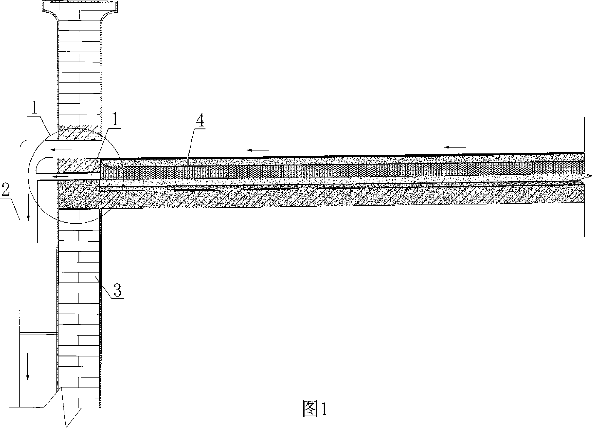 Thermal insulation waterproof roof covering gas-guiding drainage system and construction method thereof