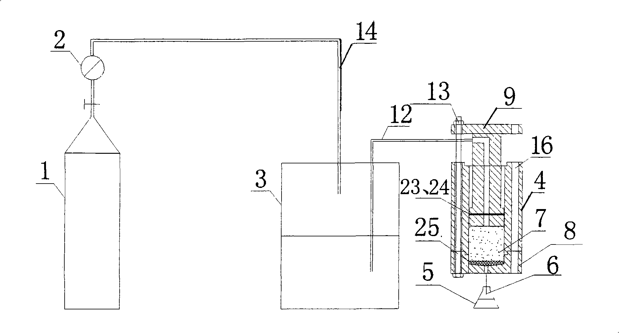 High pressure solid clay pervasion test device