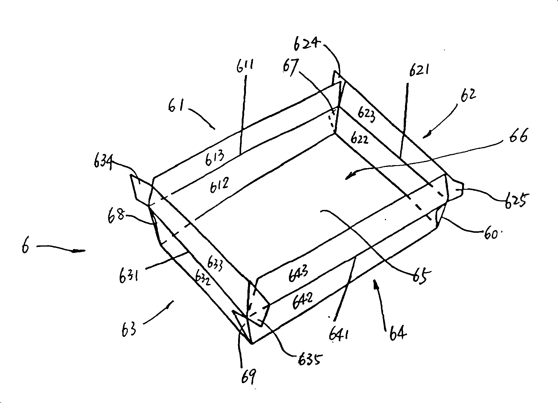 Production technique and device of large-area viscose cat litter paper-box