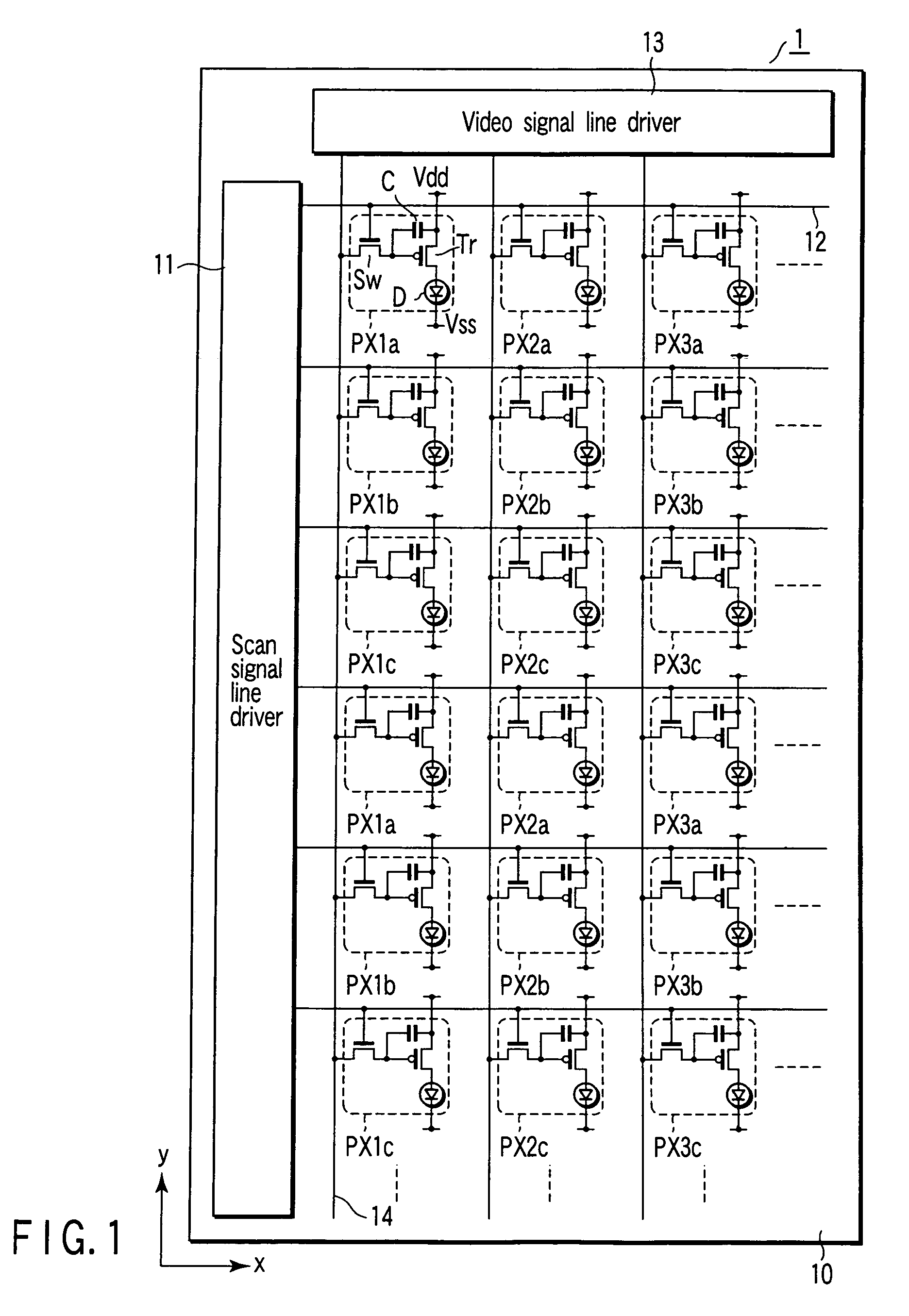 Active matrix display and method of manufacturing the same