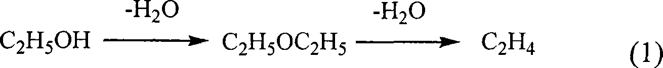 Ethanol dehydration technique adopting molecular sieve catalyst