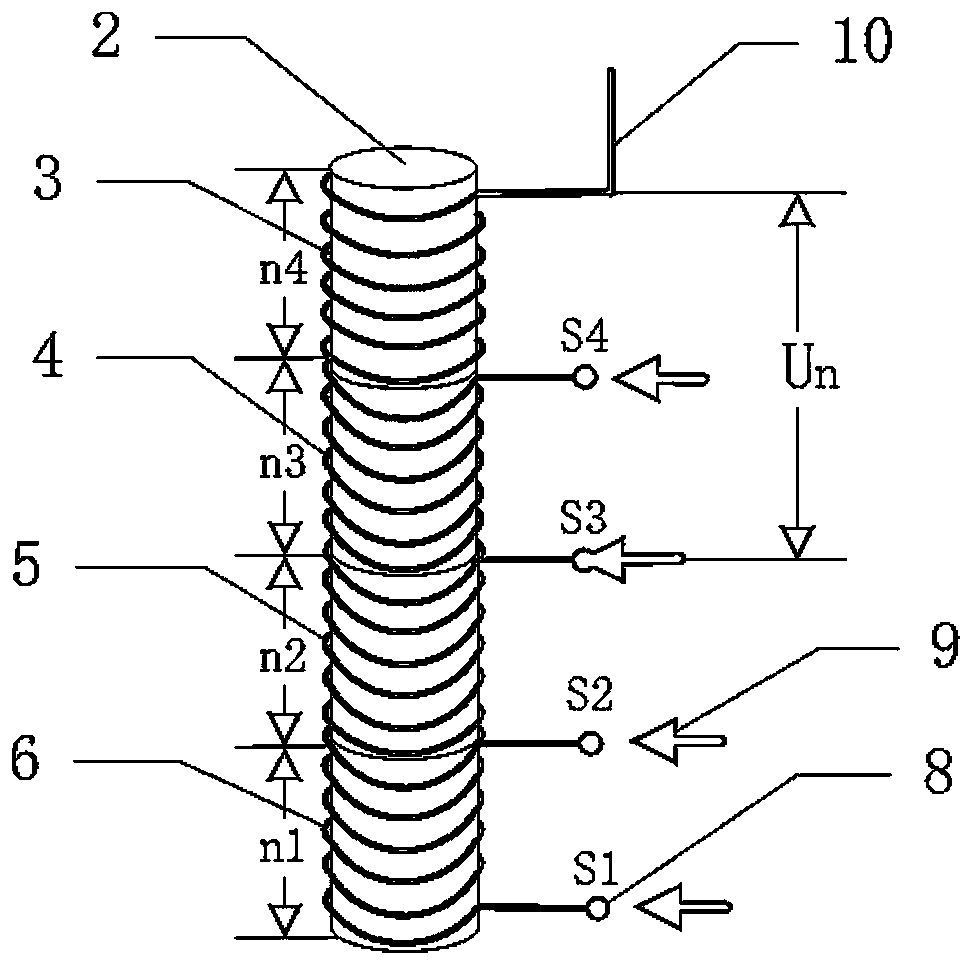 Design method suitable for winding of multistage capacitance-regulating transformer