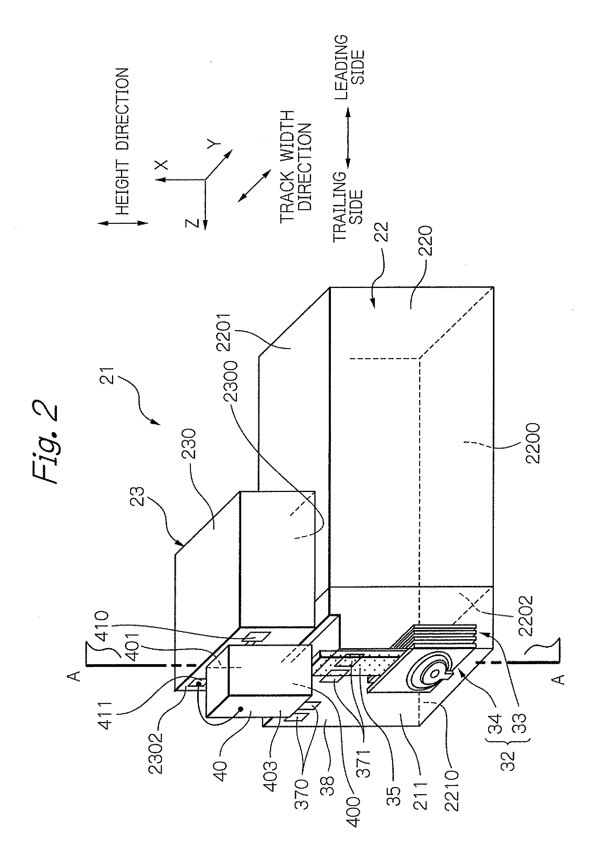 Heat-assisted thin-film magnetic head and heat-assisted magnetic recording method