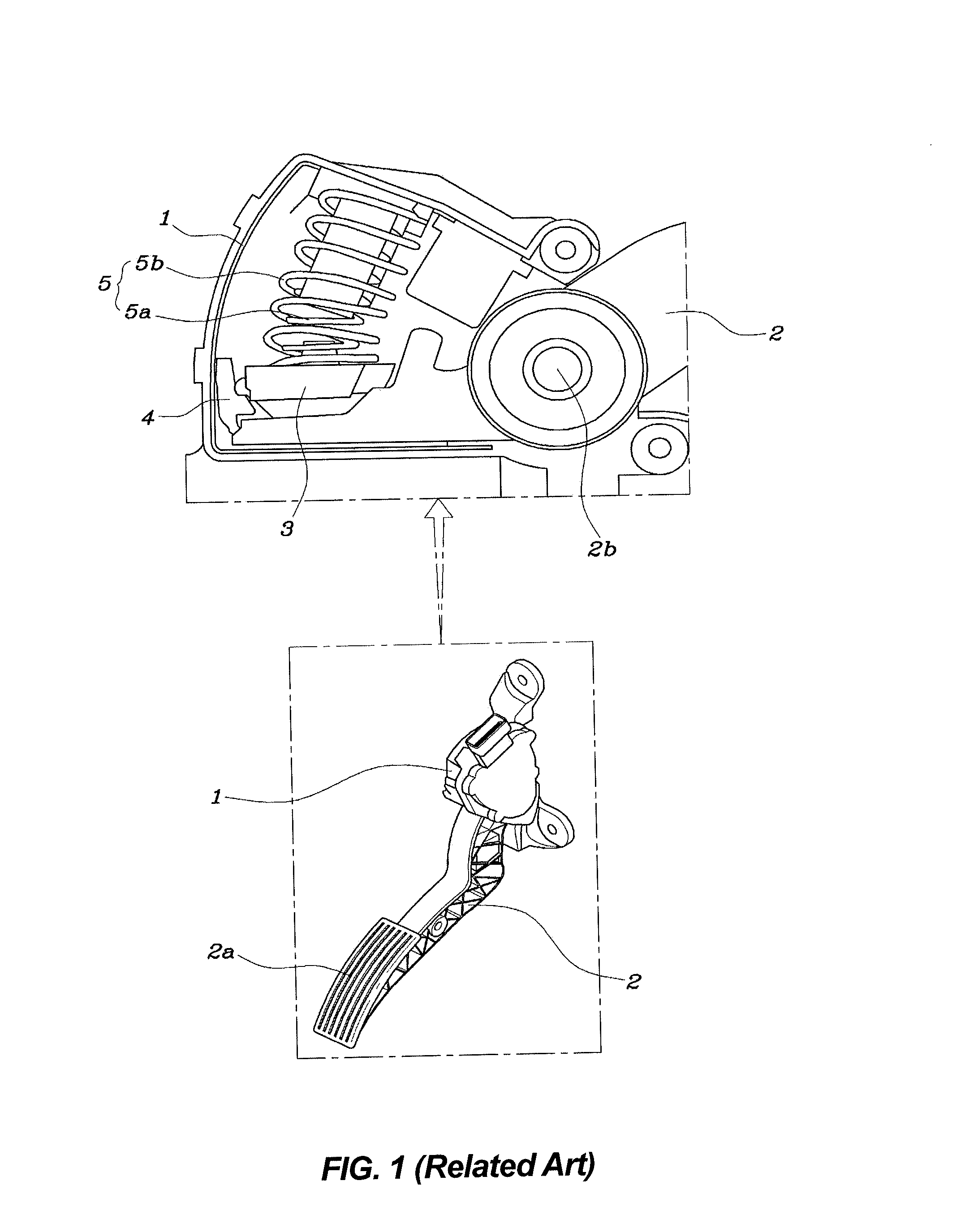 Pedal effort adjusting apparatus of accelerator pedal