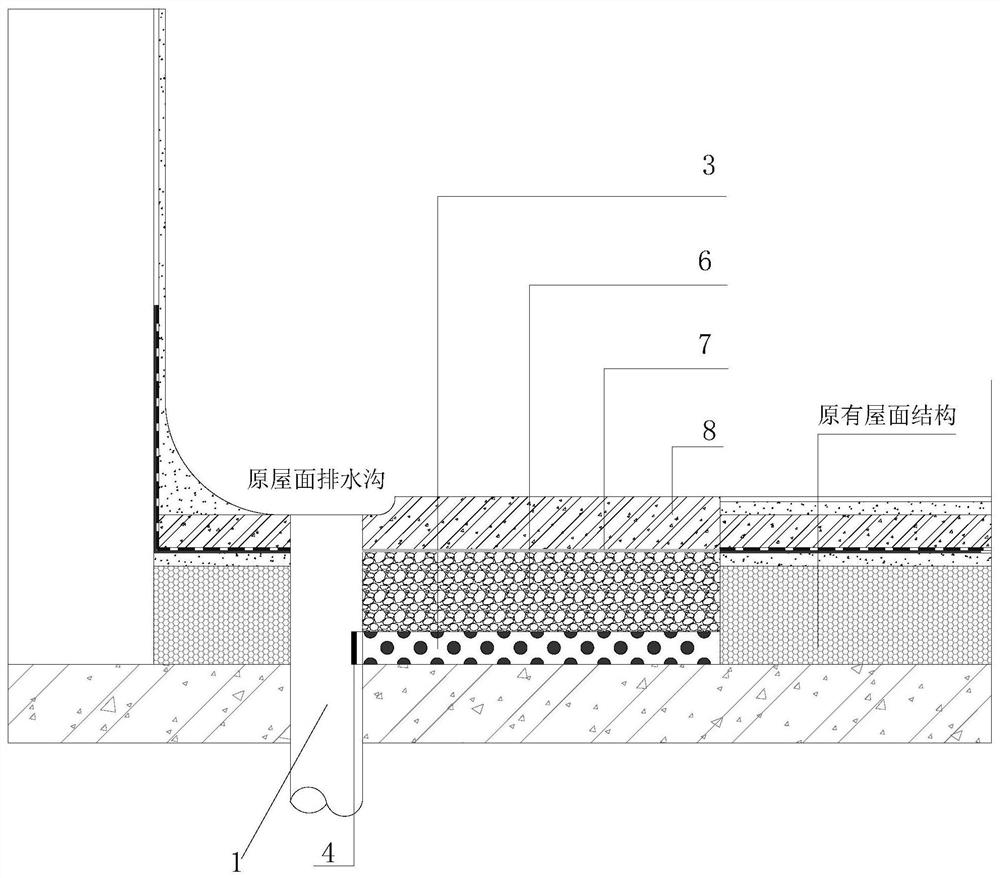 Construction method of concrete roof water leakage repairing system