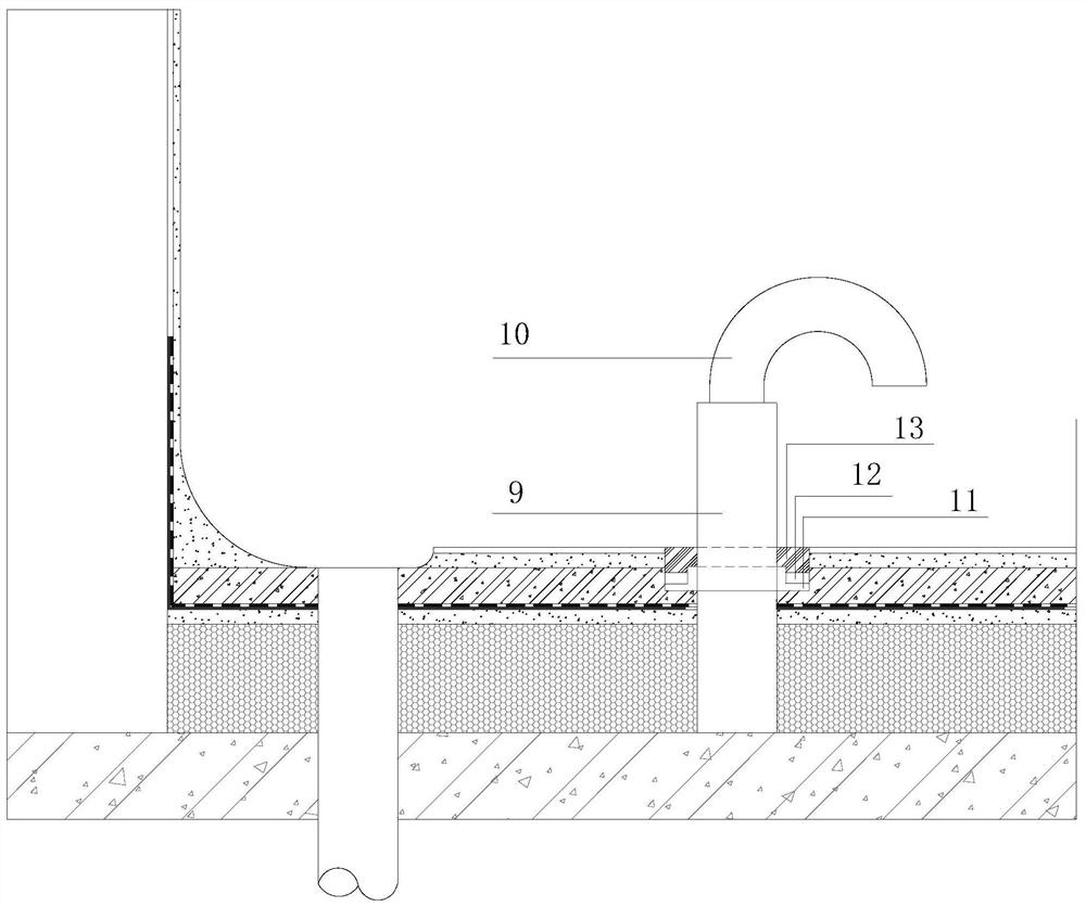 Construction method of concrete roof water leakage repairing system