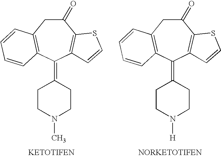 Ocular formulations of norketotifen