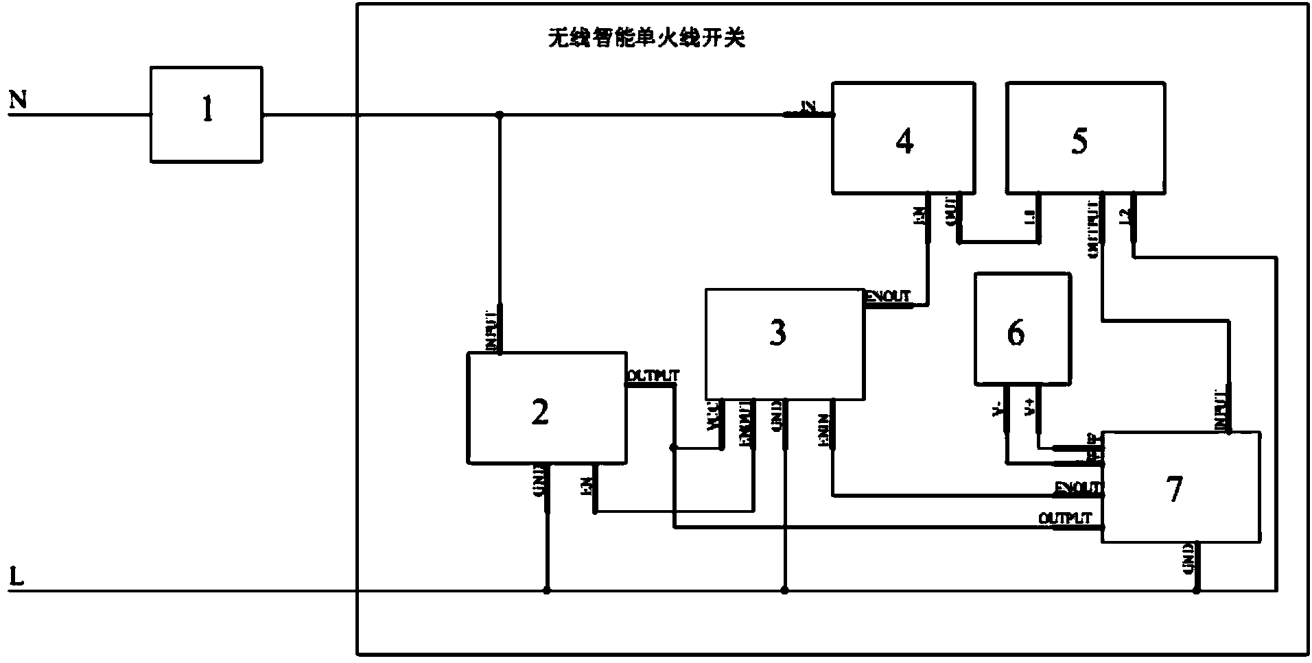 Wireless intelligent single-firing-wire switch