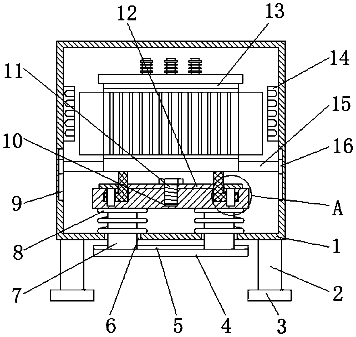 Noise reduction type transformer with long service life, and using method thereof