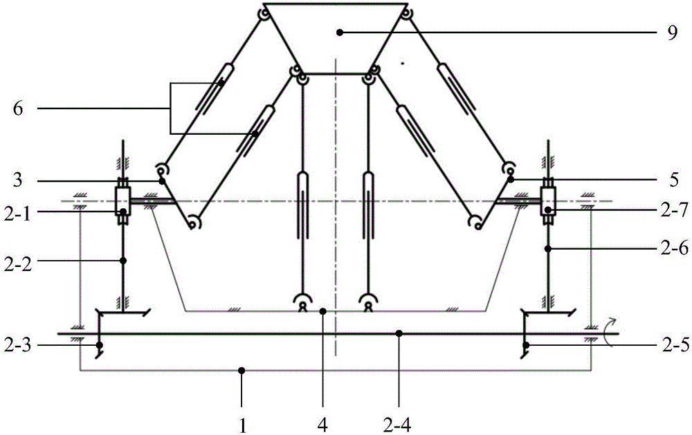 Four-degree-of-freedom parallel mechanism added with branched chain seats for rotation