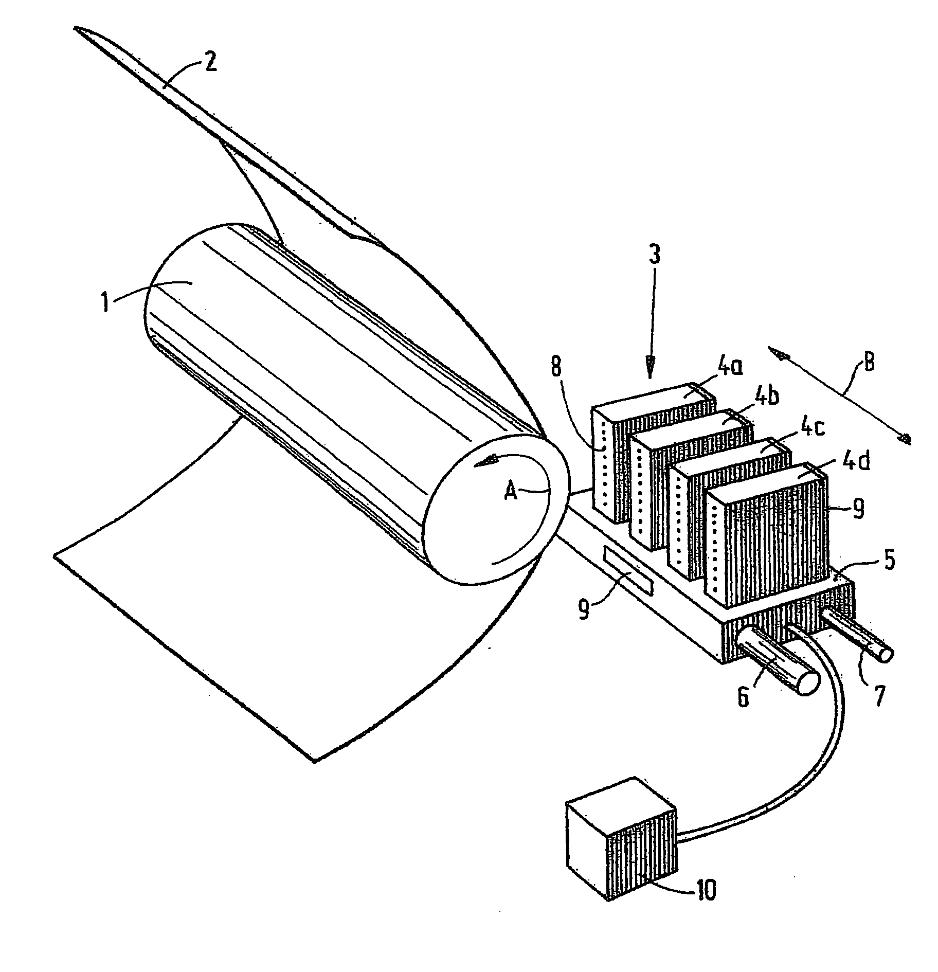 Printing method for use in an inkjet printer and an inkjet printer which has been modified for the printing method