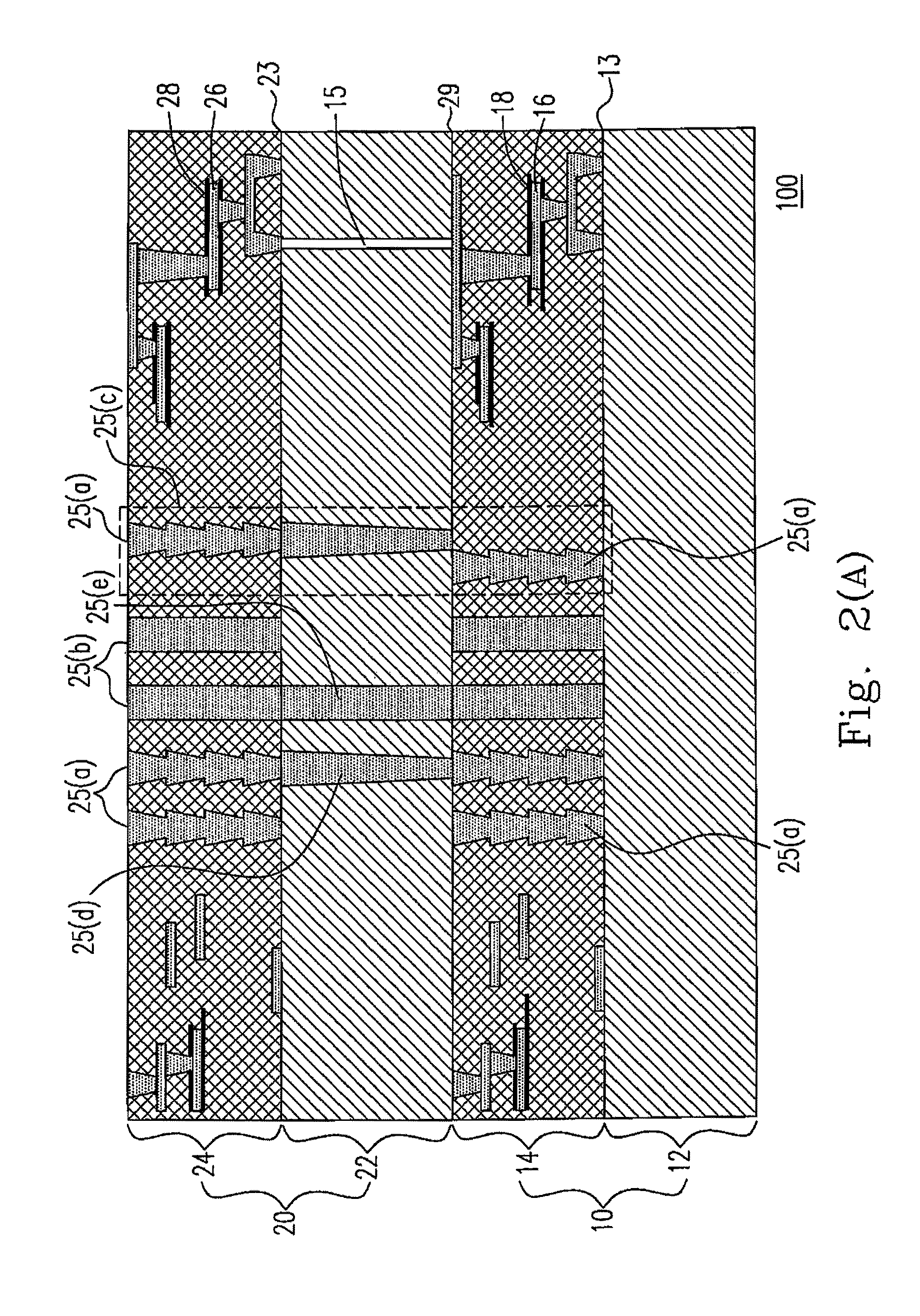 Wafer-to-wafer stack with supporting pedestal