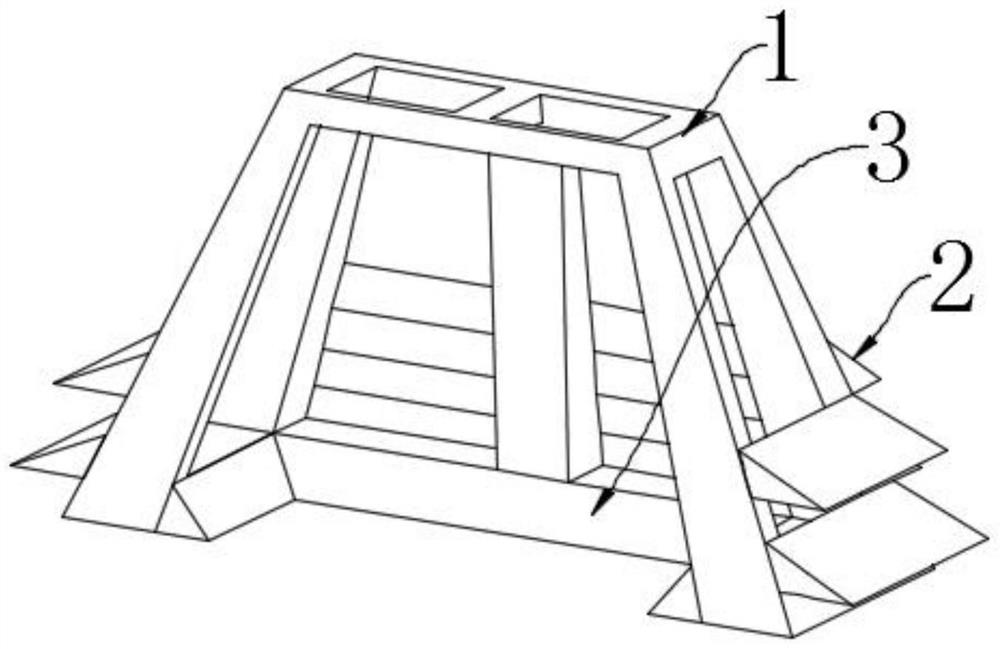 Anti-sedimentation trapezoid basalt grating oyster reef device