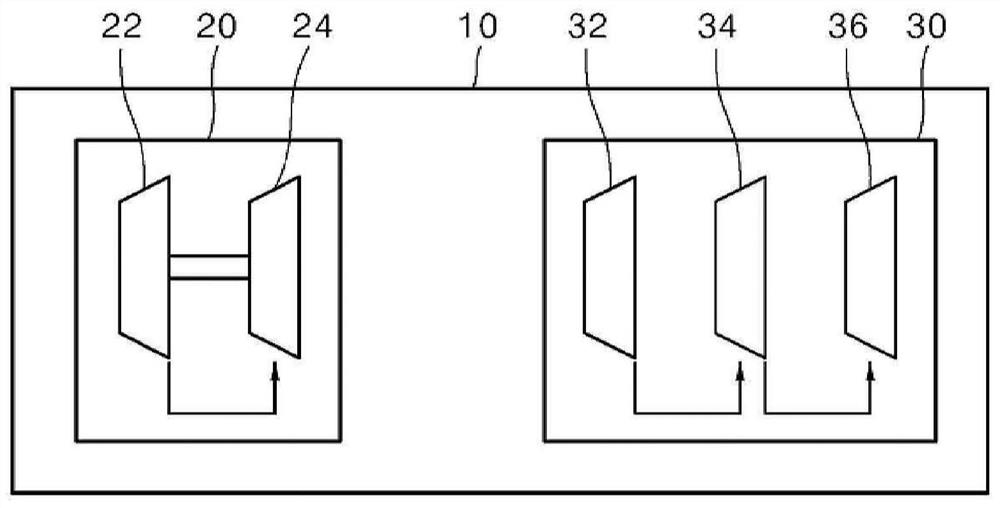 Multi-stage compression refrigeration device