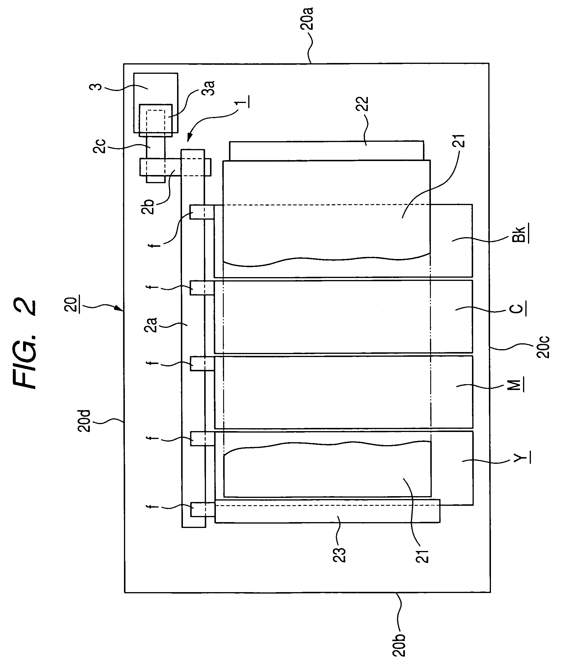 Image forming apparatus featuring upward and downward toner carrying paths