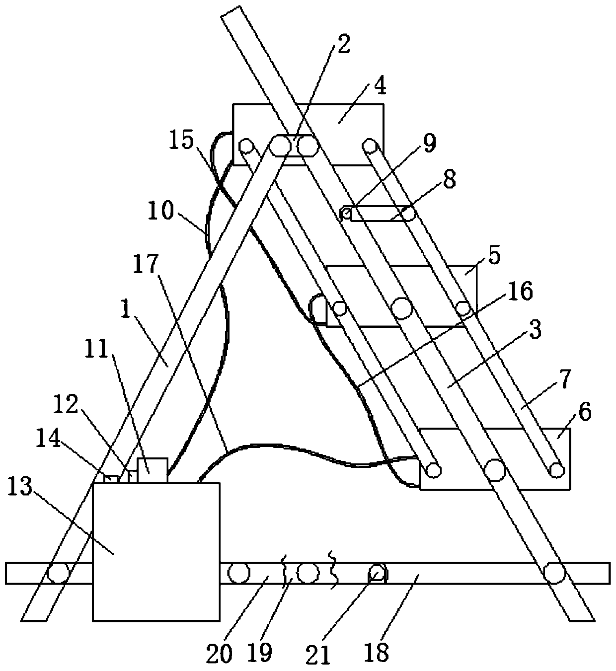 Foldable soilless culture rack