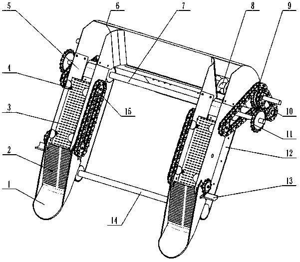 A vibrating earth-rock separation soil covering device