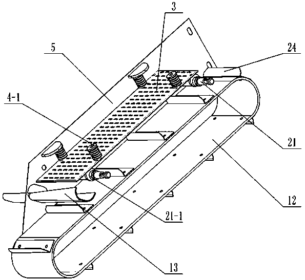 A vibrating earth-rock separation soil covering device