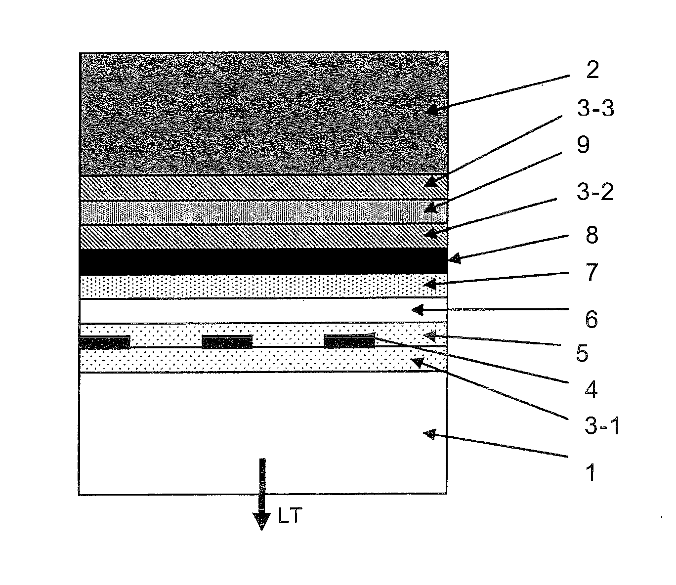 Display device, method for manufacturing same, polyimide film for display device supporting bases, and method for producing polyimide film for display device supporting bases