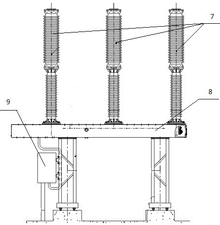 High-voltage switch operation mechanism and high-voltage switch using high-voltage switch operation mechanism